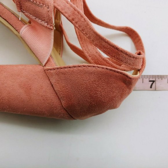 Womans High Heel Pink Ankle Tie‎ Sandal 39 - Picture 8 of 9